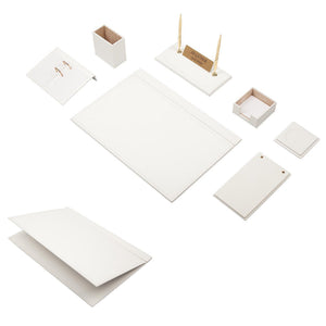 MOOG Leather Desk Set -Red - 9 PCS