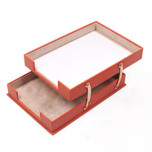 MOOG Double Leather Document Tray