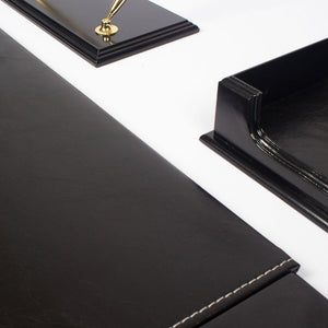 MOOG Wooden Prestige Black Desk Set - 8 PCS