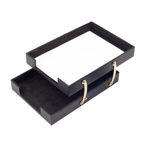 MOOG Double Leather Document Tray