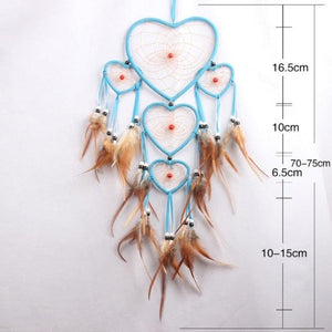 Indian Wolf Dream Catcher With Brown Feathers Dream-catcher Bead Beautiful Home Hanging Decoration Fashion Handmade Ornament Gift Wall Decor For Bedroom Festival Celebration Boho Moon Dream Catcher