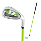 Individual Gold Club for Boys and Girls with Fiberglass Shaft and Headcover-Green