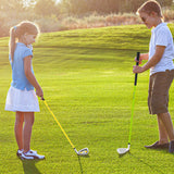 Individual Gold Club for Boys and Girls with Fiberglass Shaft and Headcover-Yellow