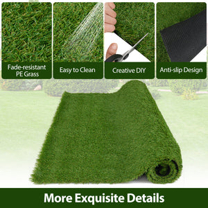 Indoor Outdoor Synthetic Turf Mat with Drainage Holes-L