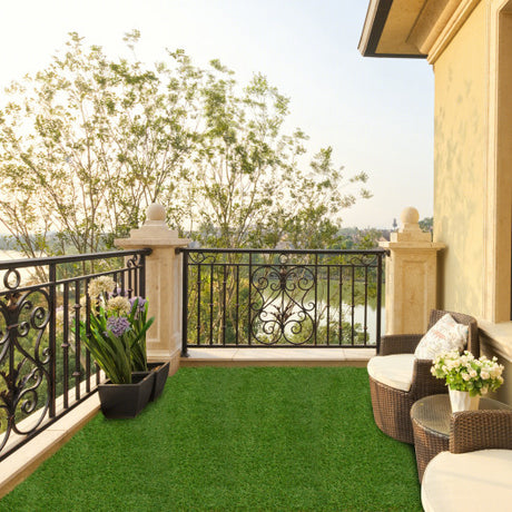 Indoor Outdoor Synthetic Turf Mat with Drainage Holes-M