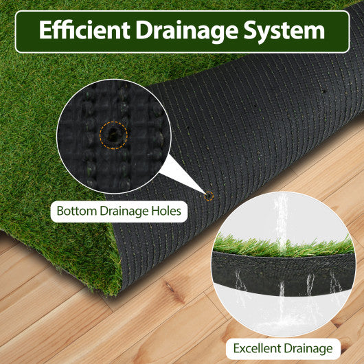 Indoor Outdoor Synthetic Turf Mat with Drainage Holes-M