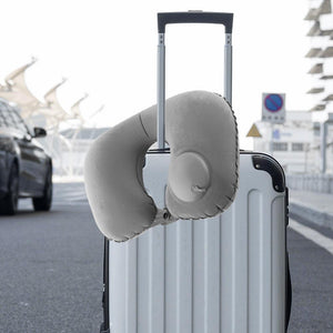 Inflatable Air Pillows U Shaped Portable Sleeping Break Neck Pillow Nap Head Rest Cushion for Outdoor Camping Travel Hiking Car Functional Inflatable Neck Pillow Inflatable U Shaped Travel Pillow Car Head Neck Rest Air Cushion for Travel Neck Pillow