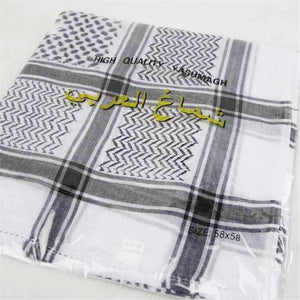 Islamic Men Traditional Costumes Men Plaid Hat Head Scarf Turban Muslim Hijabs Ramadan Pray Caps Unisex Scarves Tassel Desert Arab Keffiyeh Shawl Scarf Military Shemagh Tactical Desert Keffiyeh Head Neck Scarf Arab Wrap with Tassel