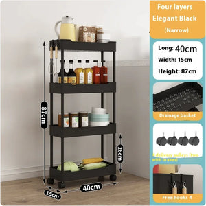 Multi-Tier Kitchen Floor Standing Storage Cart