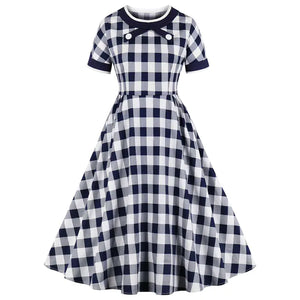 Elegant 1950s Embroidered Mesh Retro Party Dress