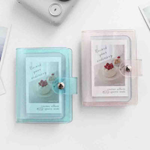 Jelly Color Photo Album for Mini Card Photo Sticker Album Mini Photo Album Transparent Glitter Card Holder Gifts For Valentine Gifts for Friends