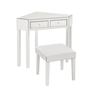 Amaris Mirrored Corner Vanity Set