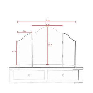 Amaris Mirrored Corner Vanity Set