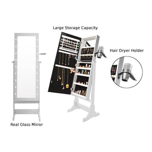 Glam Marquee Lights Jewelry Armoire