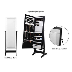 Radiant Cheval Mirror Jewelry Armoire