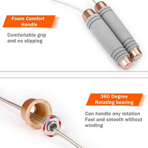 Jump Skipping Ropes Weighted Fast Speed Steel Wire Jumping Ropes For Fitness Steel Wire Rope With Anti-Slip Handles Skipping Rope For Workout Boxing Gym Fitness Training