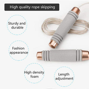 Jump Skipping Ropes Weighted Fast Speed Steel Wire Jumping Ropes For Fitness Steel Wire Rope With Anti-Slip Handles Skipping Rope For Workout Boxing Gym Fitness Training