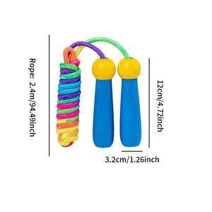 Jumping Wooden Handle Ergonomic School Adjustable Length Portable Training Skipping Rope Indoor Outdoor Wooden Handle Jumping Ropes Adjustable Skipping Rope For Boys And Girls Fitness Exercise Outdoor Activity 2.4m