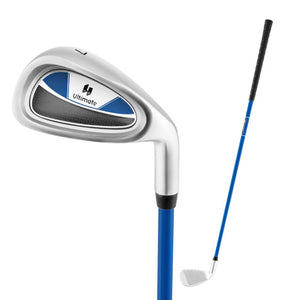 Junior #7 Iron for Kids with Fiberglass Shaft and Headcover-Blue