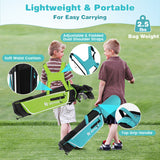 Junior Complete Golf Club Set with Stand Bag Rain Hood-Blue