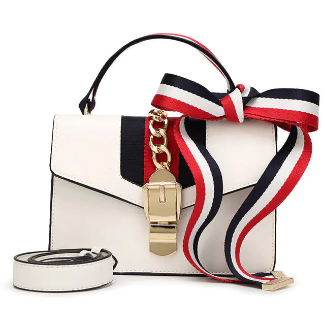 Small Square Bag with Ribbon and Wine God Design