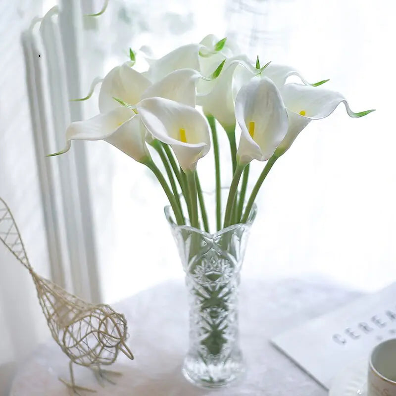 Artificial Calla Lily Decor for Living Room & Dining Table
