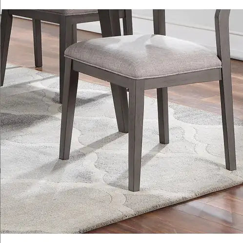 Beautiful Unique Set Of 2 Side Chairs Dark Brown Finish Kitchen Dining Room Furniture Ladder Back Design Chairs Cushion Upholstered