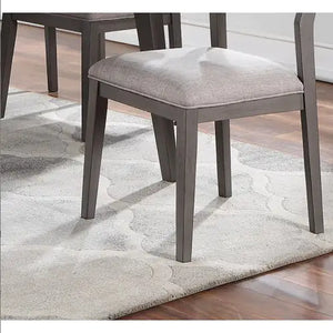 Beautiful Unique Set Of 2 Side Chairs Dark Brown Finish Kitchen Dining Room Furniture Ladder Back Design Chairs Cushion Upholstered