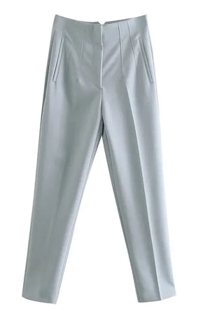 Elegant High Waist Pencil Trousers for Women