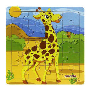 Kids Puzzle Toy Animals and Vehicle Wooden Puzzles Jigsaw Baby Educational Learning Toys for Children Gift