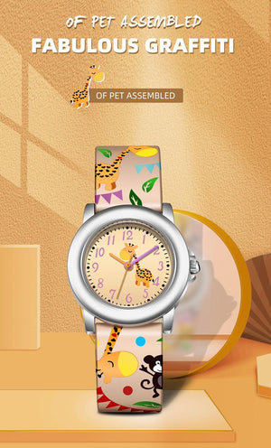 Kids Watches Dial Muticolour Strap Gift For School Girl Quartz Movement Kids Watches 3D Cute Silicone Children Toddler Wrist Watches Time Teacher For Boys