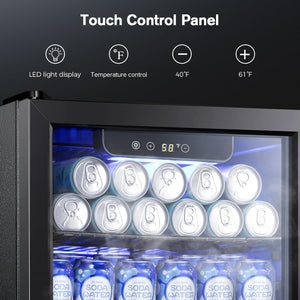 Kismile 1.7 Cu.ft Beverage Refrigerator and Cooler W5848H