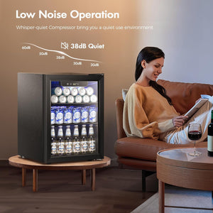 Kismile 1.7 Cu.ft Beverage Refrigerator and Cooler W5848H