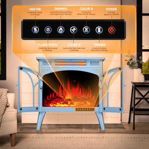 25 Inches 3D Infrared  Free Standing Electric Fireplace Stove S230B