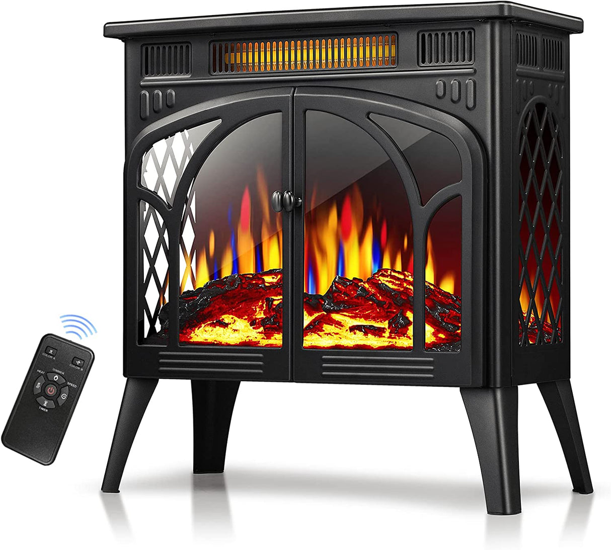 25 Inches 3D Infrared  Free Standing Electric Fireplace Stove S230B