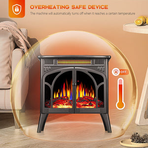 25 Inches 3D Infrared  Free Standing Electric Fireplace Stove S230B