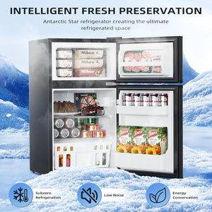 Kismile 3.2 Cu.Ft,Mini Refrigerator with Freezer F5887