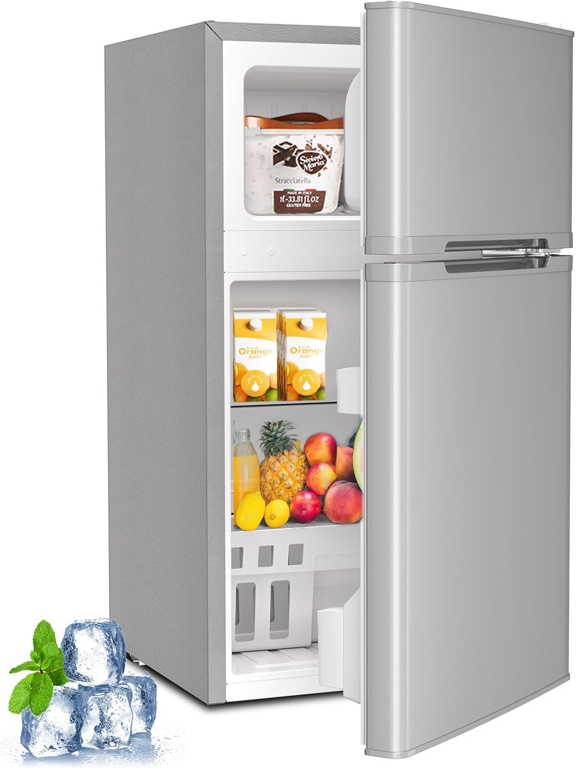 Kismile 3.2 Cu.Ft,Mini Refrigerator with Freezer F5887