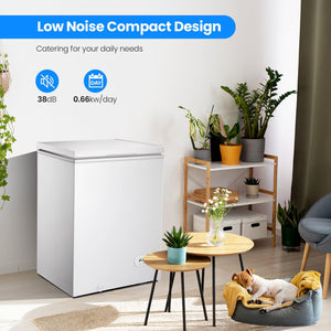 Kismile 3.5 Cubic Feet Chest Freezer