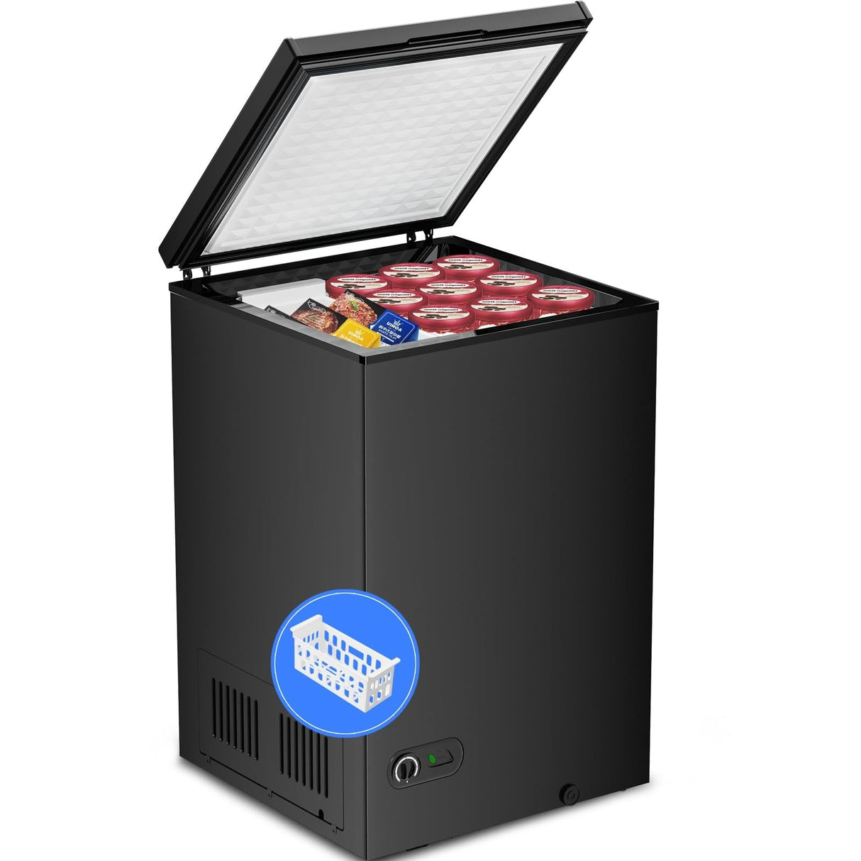 Kismile 3.5 Cubic Feet Chest Freezer