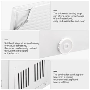 Kismile 3.5 Cubic Feet Chest Freezer