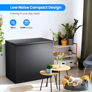 Kismile 7.0/3.5 Cubic Feet Chest Freezer with Removable Basket Free Standing