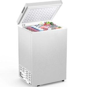 Kismile 7.0/3.5 Cubic Feet Chest Freezer with Removable Basket Free Standing
