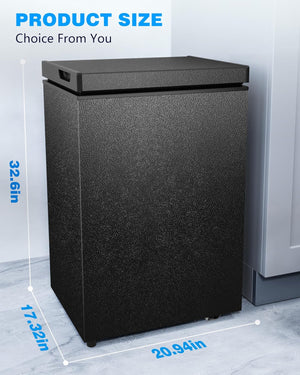 Kismile 7.0/3.5 Cubic Feet Chest Freezer with Removable Basket Free Standing