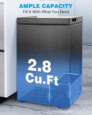 Kismile 7.0/3.5 Cubic Feet Chest Freezer with Removable Basket Free Standing