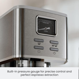 Kismile Espresso Coffee Maker Machine 20 Bar, with Milk Frother Steam Wand CM8032