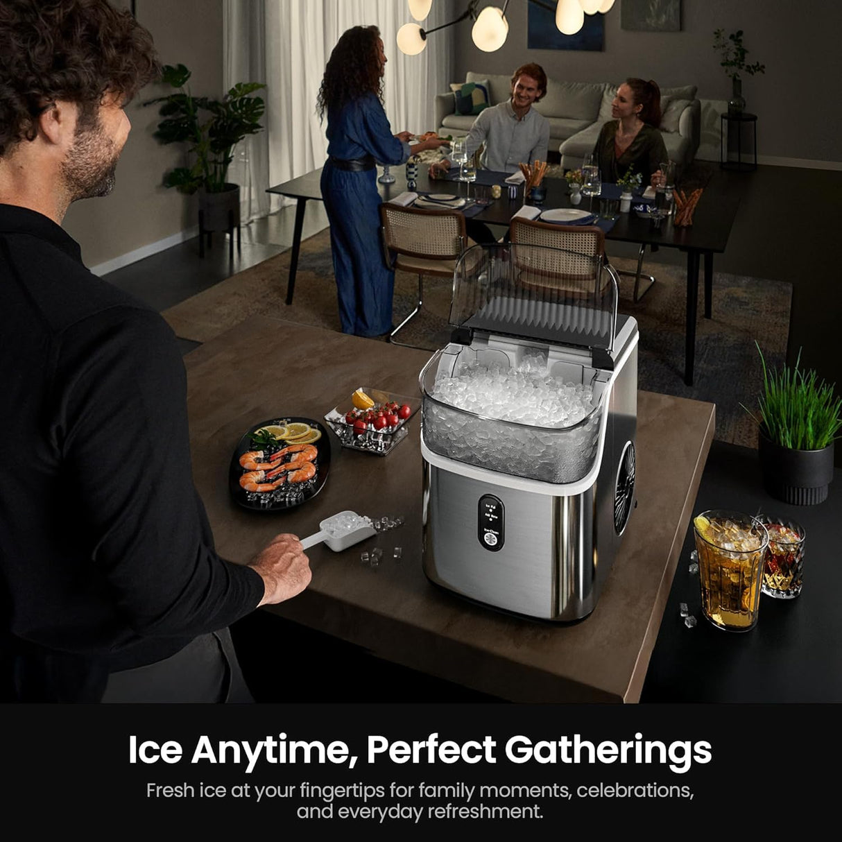 Kismile Nugget Countertop Ice Maker Z5815NB