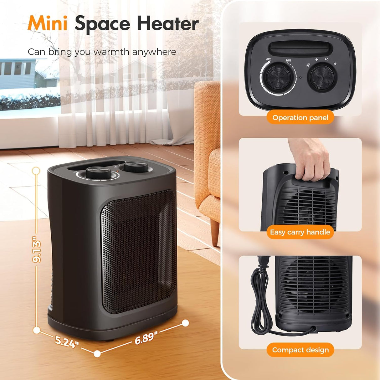 Kismile Portable Electric Space Heater Series