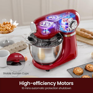 Kismile Stand Mixer, 5.5-Quart Electric Mixer with 12 Speeds CF3715