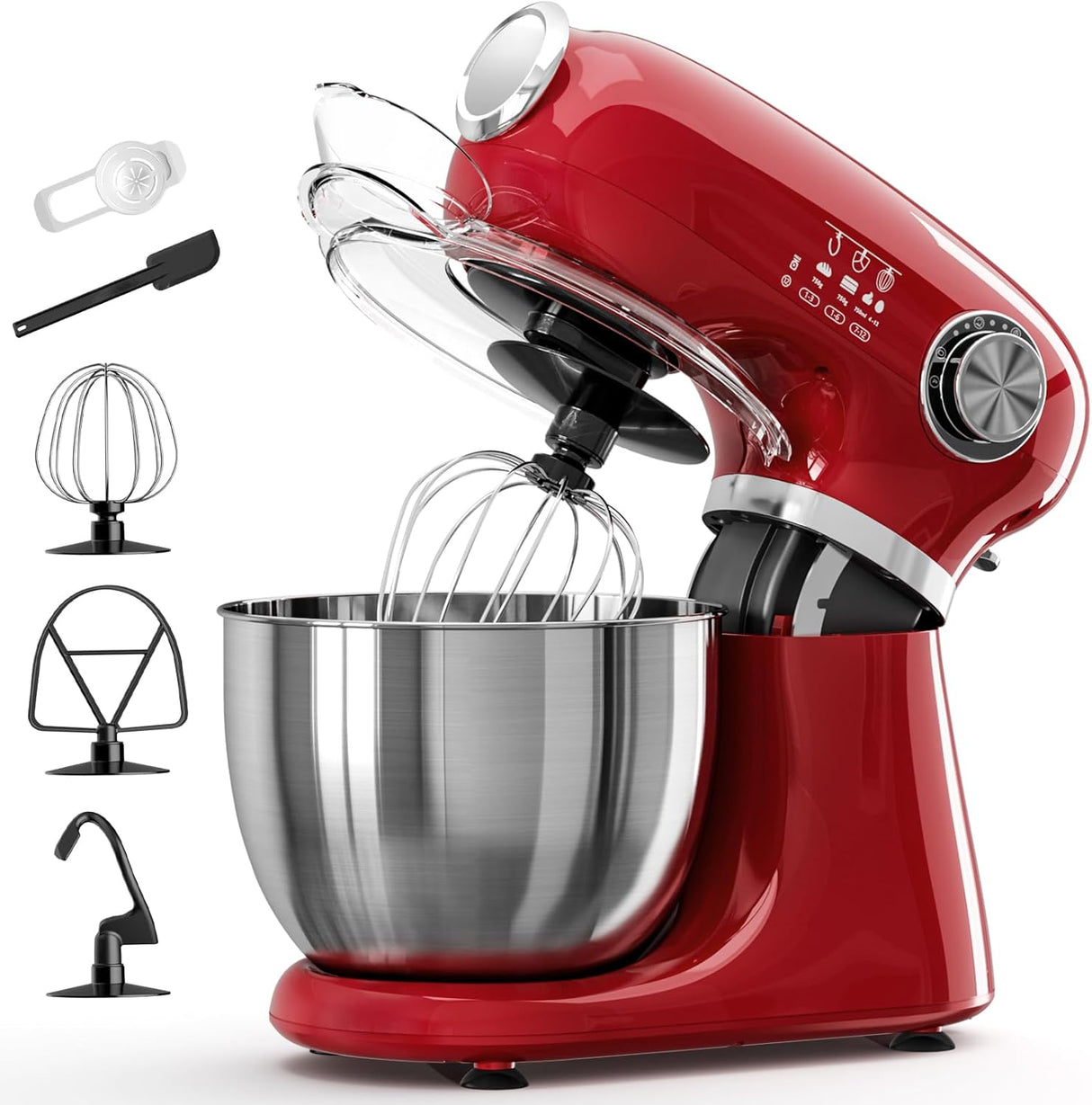 Kismile Stand Mixer, 5.5-Quart Electric Mixer with 12 Speeds CF3715